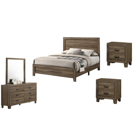 Donna Dark Walnut 5pc Bed Set - Queen | High-Quality Furniture