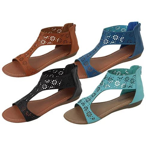 Crazy Daisies Summer Sandals - Delicate Flower Cutouts for a Stylish Summer Look