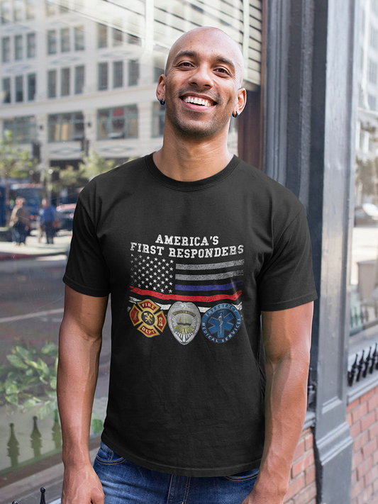 First Responders Of America Men's T-shirt - Express Your Gratitude