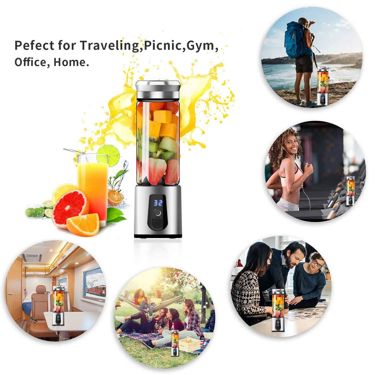 JuiceUp N Go Quick Portable Juicer And Smoothie Blender - Make Delicious Smoothies Anywhere, Anytime