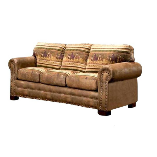 Wild Horses - Sofa | Rustic Lodge Look, High-Density Foam Cushions