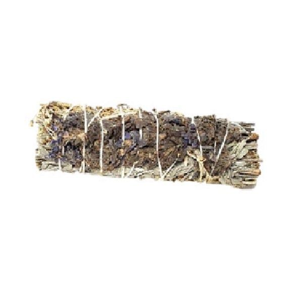 Home Fragrance Blue Sage & Lavender Smudge Stick 4" - 1 Bundle