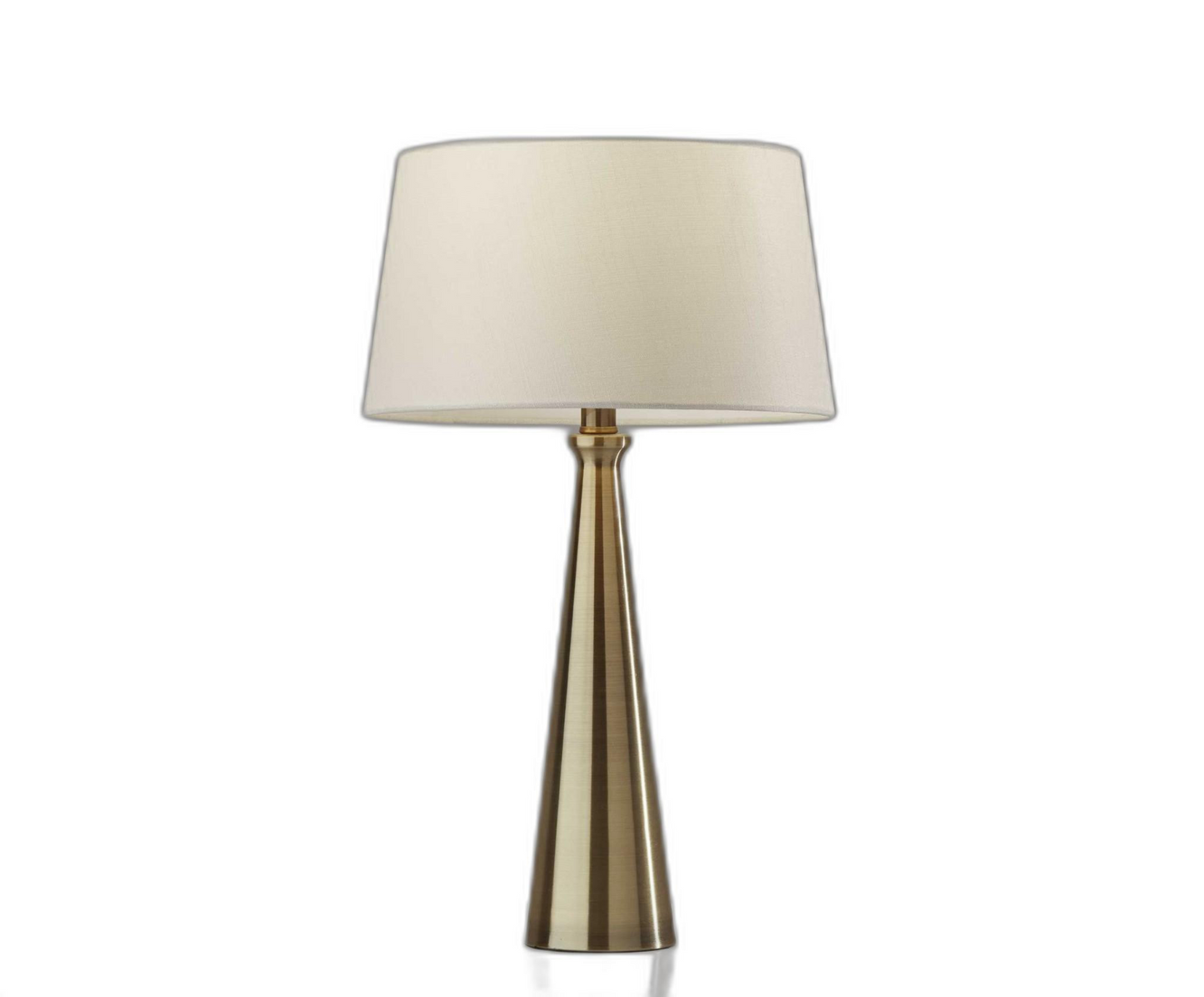 Set Of 2 Contemporary Tapered Brass Metal Table Lamps - Stylish Lighting For Your Home