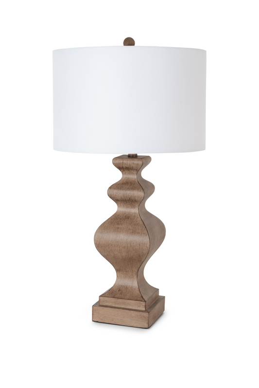 Set of 2 Soft Brown Curvy Table Lamps | Elegant Home Decor