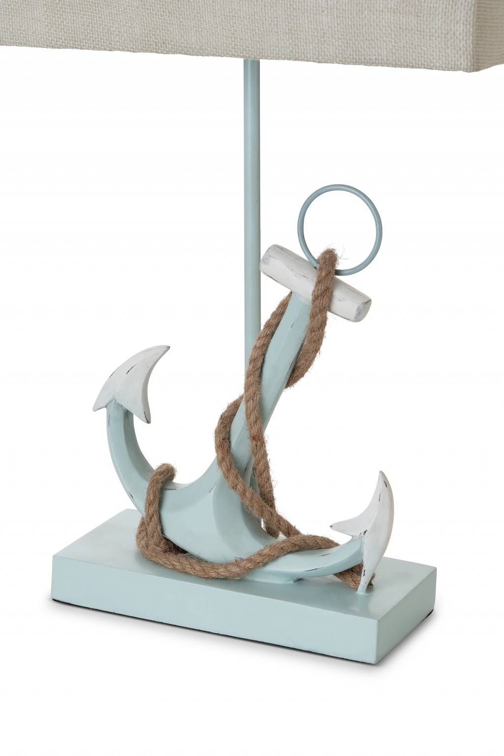 Set of 2 Blue and White Anchor Table Lamps - Coastal Living Décor