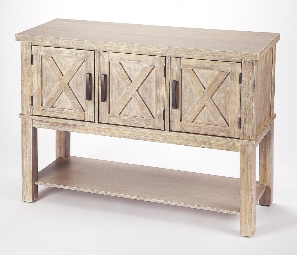 "Rustic Natural Urban Gray Buffet Cabinet"