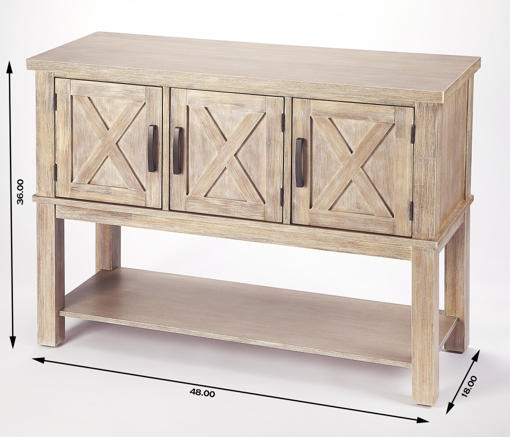 "Rustic Natural Urban Gray Buffet Cabinet"