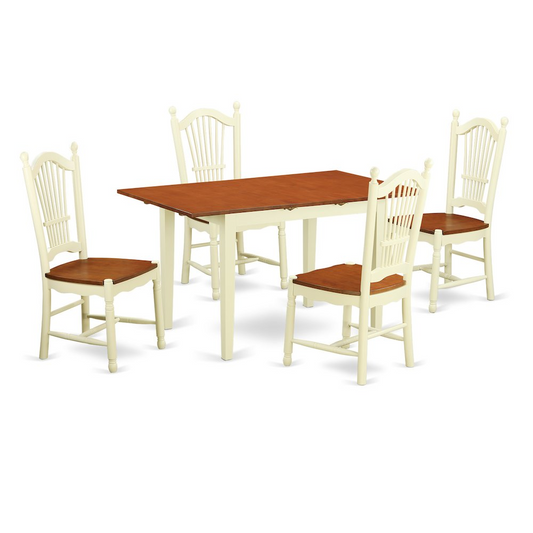 5-Pc Dinette Set - Dinette Table and 4 Dinette Chairs