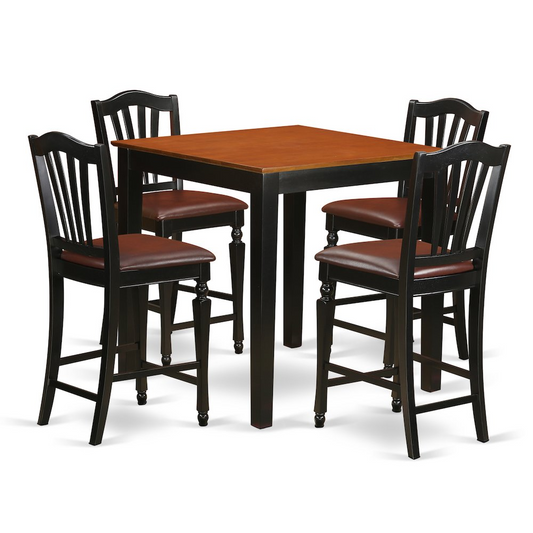 5 Pc Counter Height Kitchen Table Set - Kitchen Dinette Table and 4 Kitchen Dining Chairs