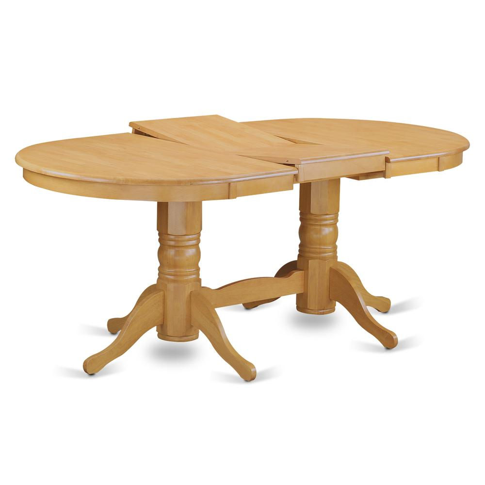 VANO7-OAK-C 7 Pc Dinette Set - Kitchen Dinette Table and 6 Dinette Chairs