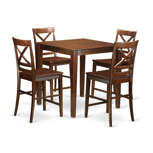 5 PC Counter Height Dining Room Set - Pub Table and 4 Dinette Chairs