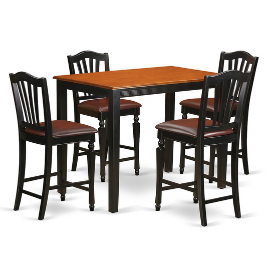 5  PC  Dining  counter  height  set-pub  Table  and  4  counter  height  Dining  chair