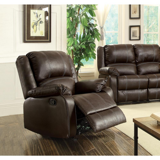 Rocker Recliner (Motion), Brown PU 52282 - Comfortable and Luxurious | YourHomeFurniture