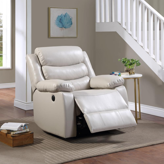 Power Recliner, Beige PU 56911 - Comfort and Style for a Relaxing Experience