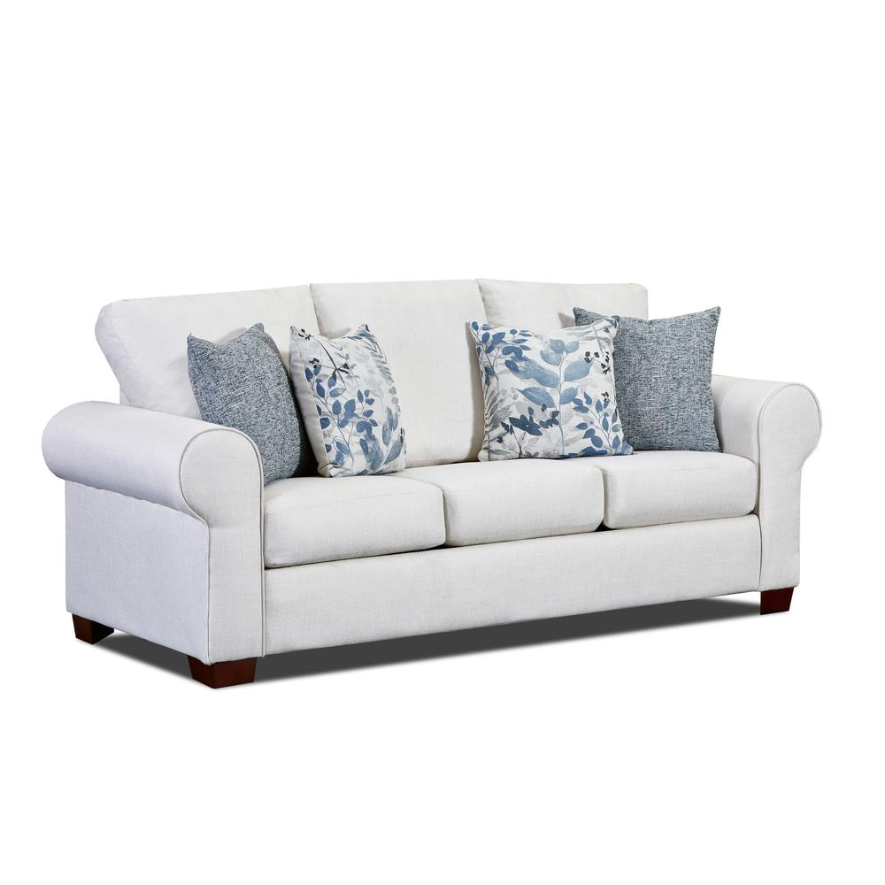 Living Room Pembroke Sofa with Four Throw Pillows