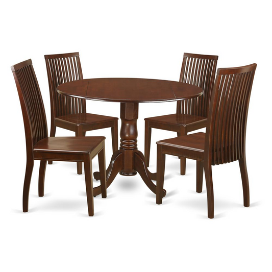 Dining Room Set Mahogany, DLIP5-MAH-W