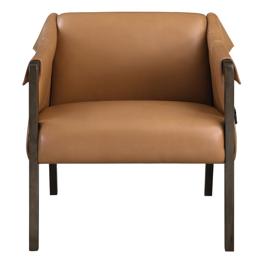 Parkfield Accent Chair | Modern Style Lounge Chair with Faux Leather Upholstery