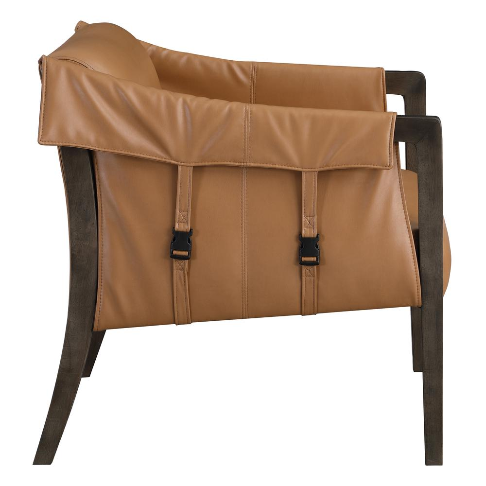 Parkfield Accent Chair | Modern Style Lounge Chair with Faux Leather Upholstery