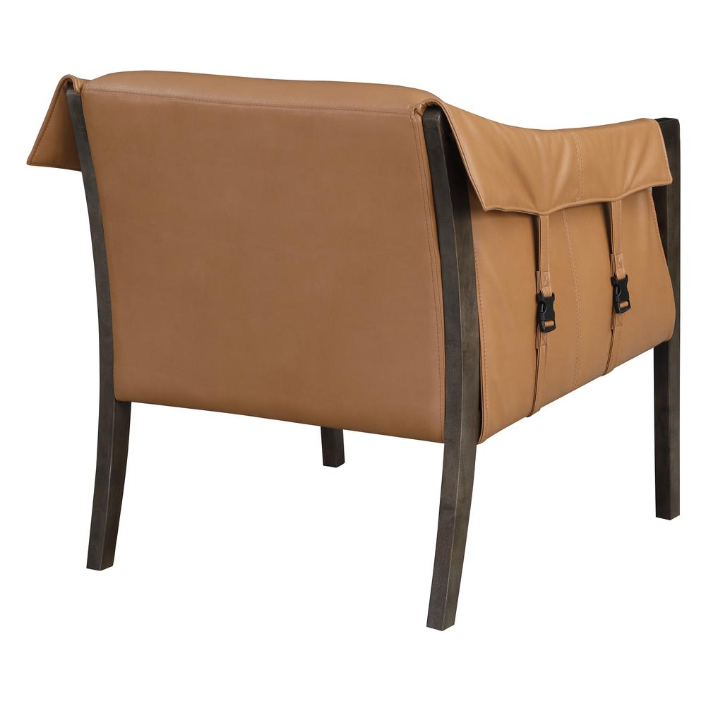 Parkfield Accent Chair | Modern Style Lounge Chair with Faux Leather Upholstery