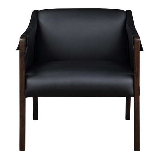 Parkfield Accent Chair - Mid-Century Modern Style, Faux Leather, Lounge Seating