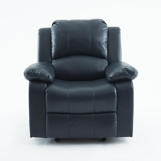 Clifton Midnight Blue Leather Gel Glider Rocker Recliner - Comfort and Style Combined