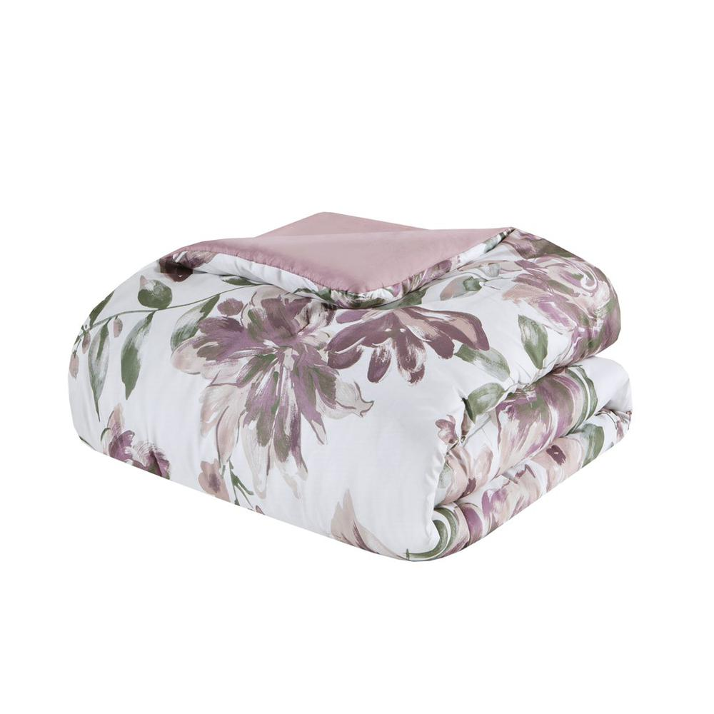 Floral Comforter Set with Bed Sheets - Soft Microfiber Fabric, Elegant Design