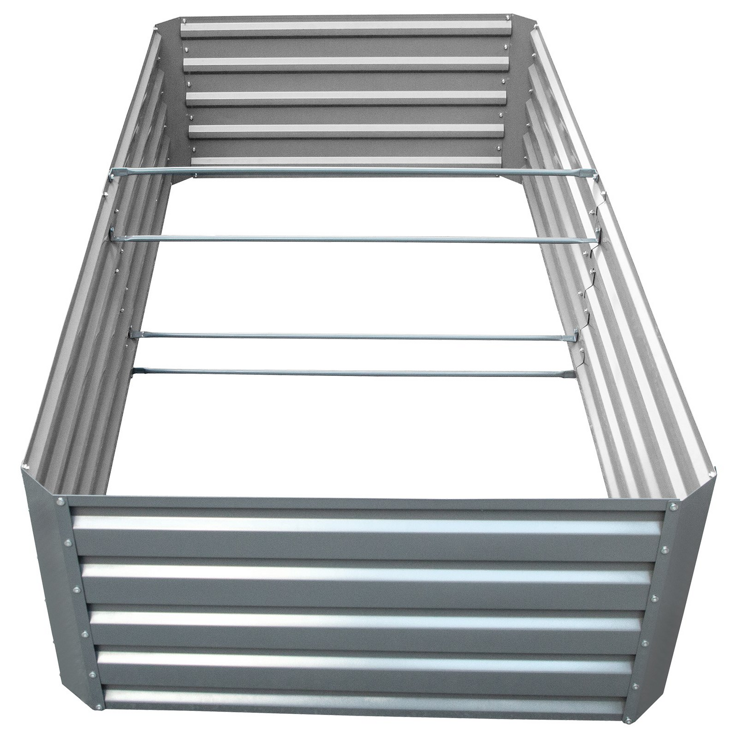 VEVOR Galvanized Raised Garden Bed, 80" x 40" x 19" Metal Planter Box