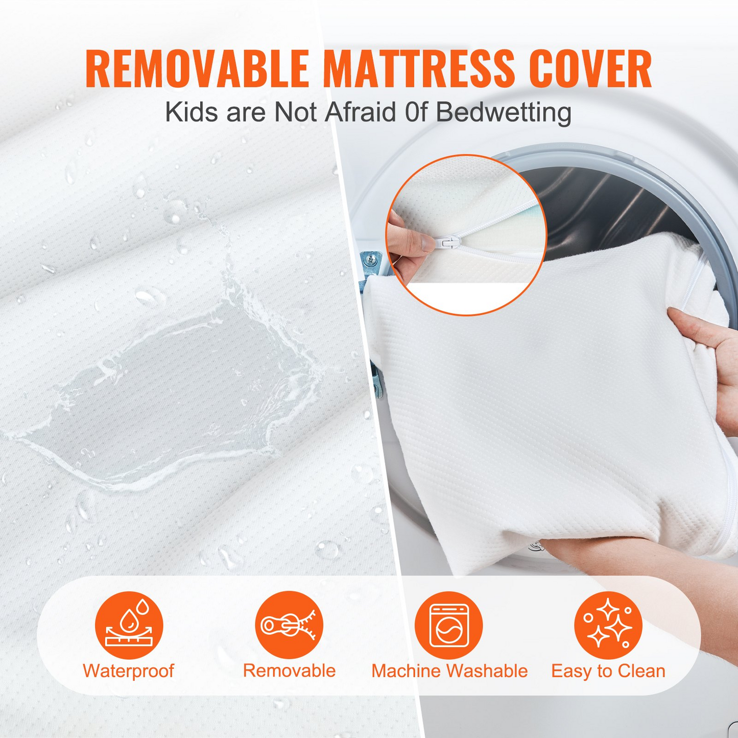 VEVOR Crib Mattress, Two-sided Breathable Toddler Mattress