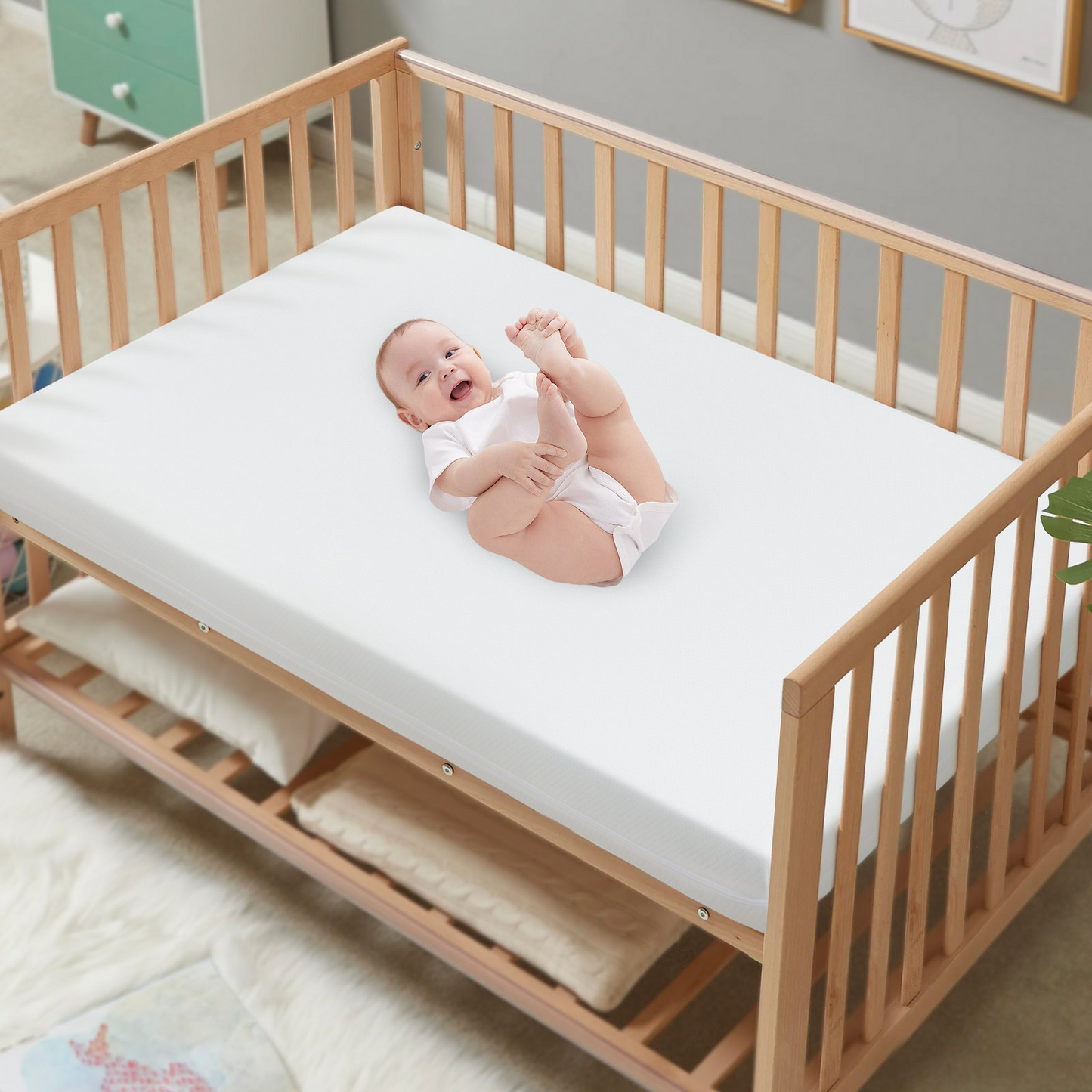 VEVOR Crib Mattress, Two-sided Breathable Toddler Mattress