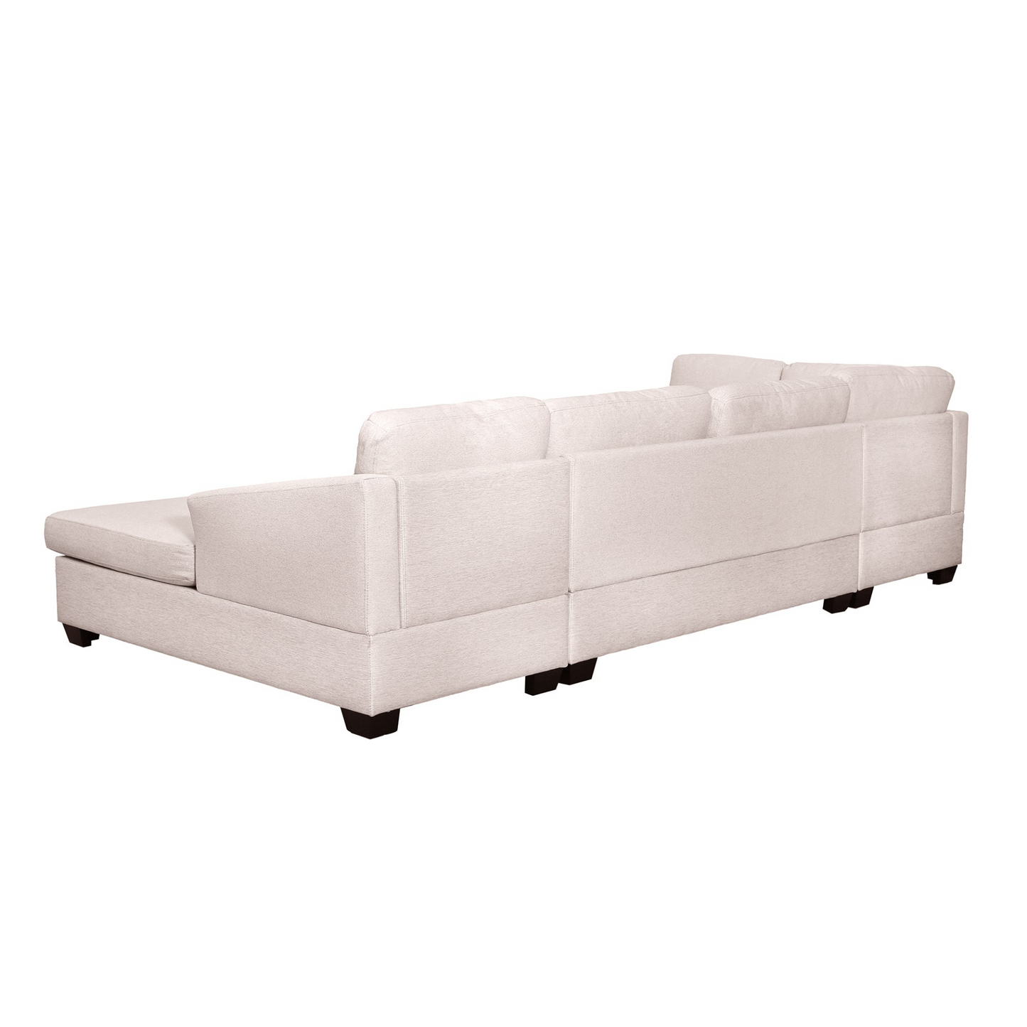 Modern Large U-Shape Sectional Sofa, Double Extra Wide Chaise Lounge Couch, Beige