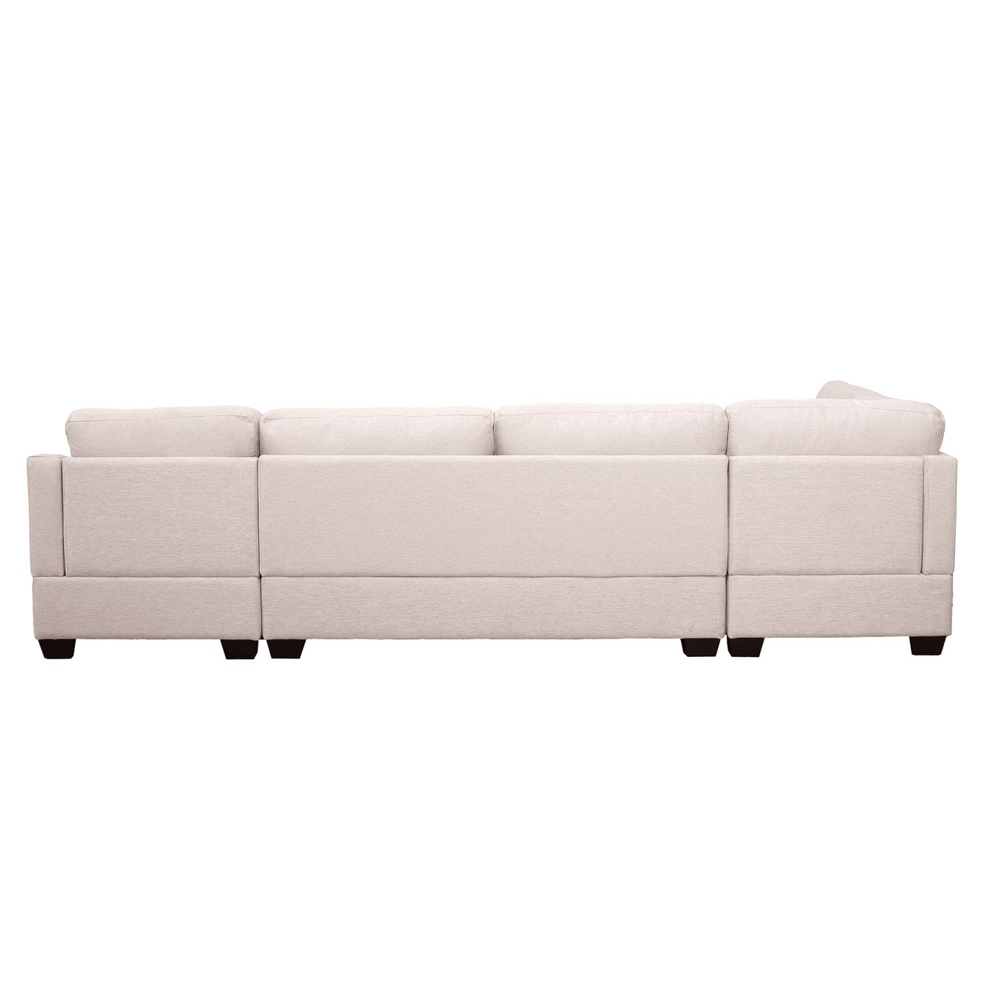 Modern Large U-Shape Sectional Sofa, Double Extra Wide Chaise Lounge Couch, Beige