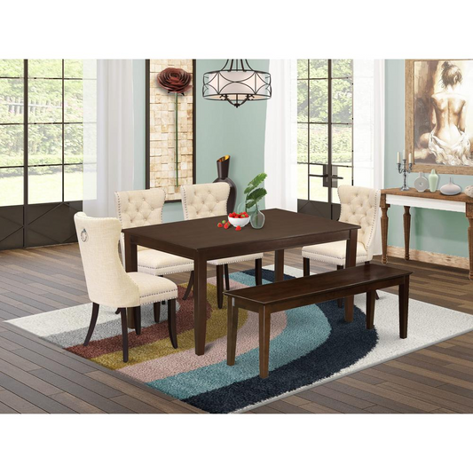 6-Piece Dinette Set | Mid Century Kitchen Table and Chairs