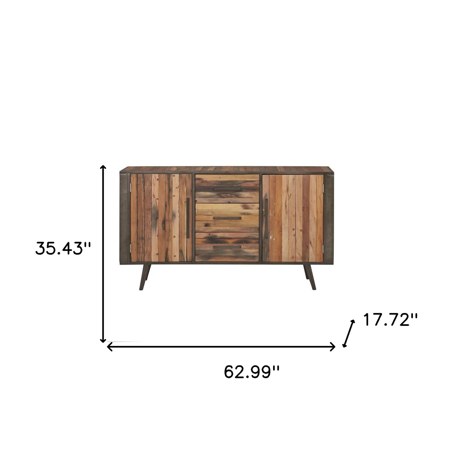 "63"" Modern Rustic Natural Buffet Server"