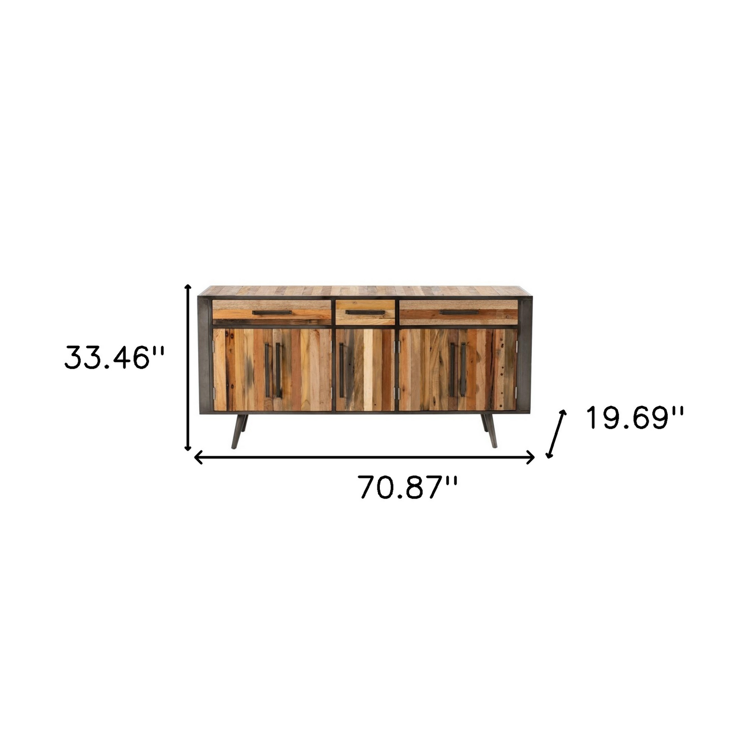 "71"" Modern Rustic Natural Buffet Server"