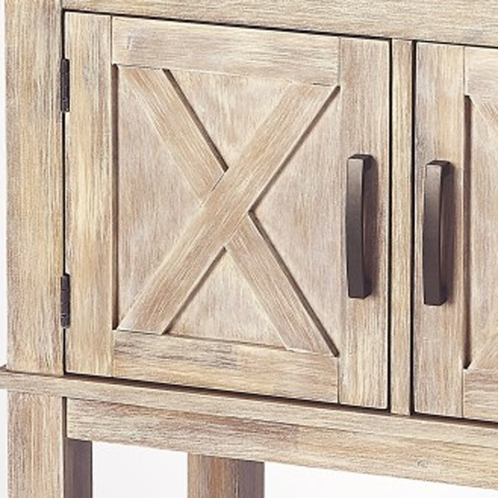 "Rustic Natural Urban Gray Buffet Cabinet"