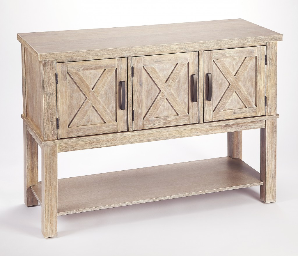 "Rustic Natural Urban Gray Buffet Cabinet"