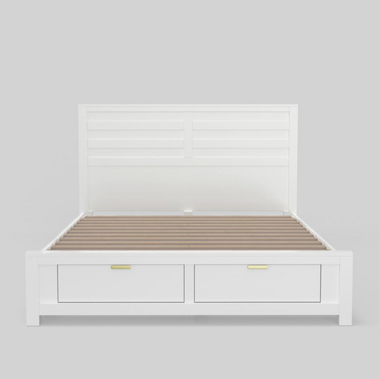 Carmel Queen Storage Bed, White