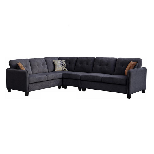 Archie Velvet 6-Seater Sectional Sofa - Luxurious Comfort and Style