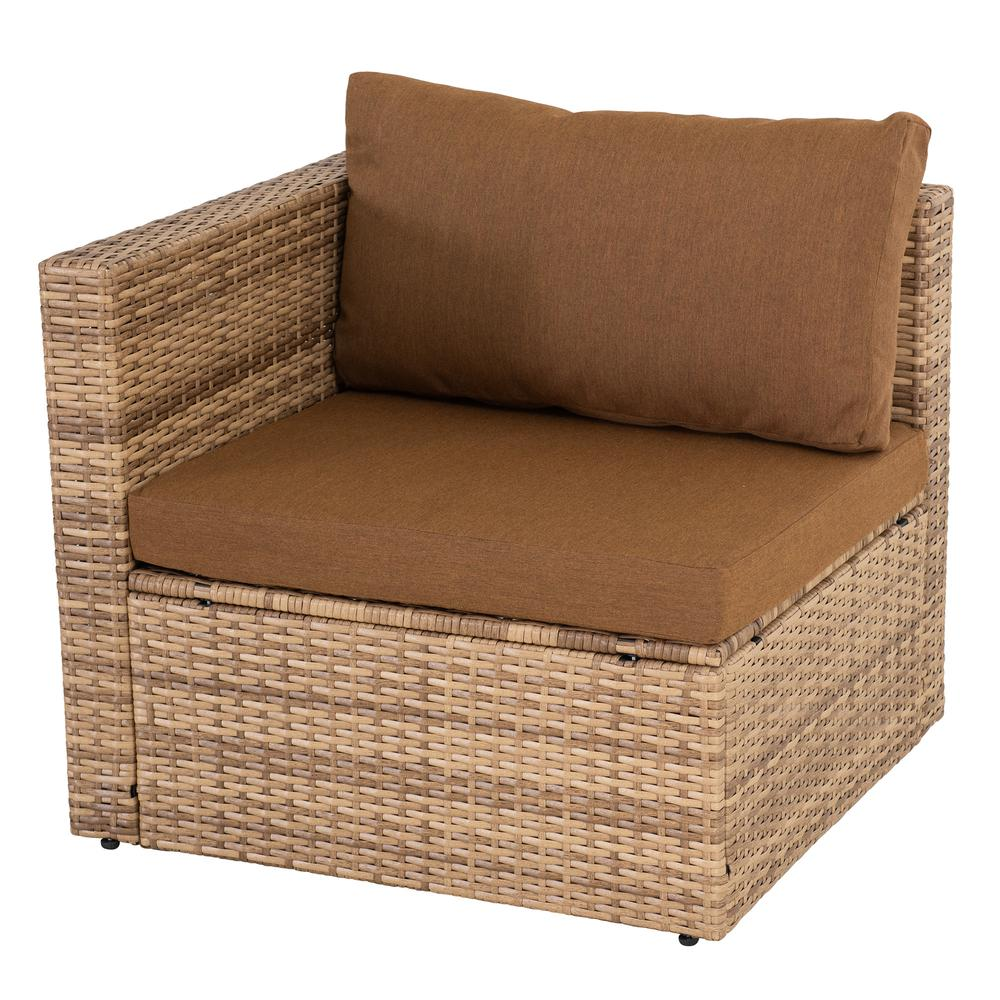 5-Piece Patio Furniture Set, PE Rattan Wicker Sofa Set, Outdoor Seating Set