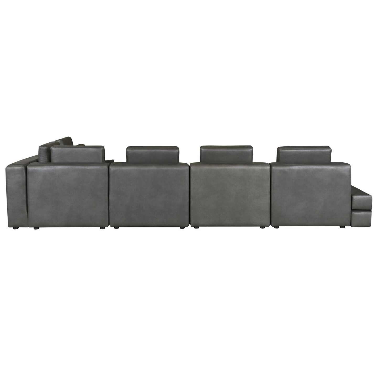 112.7" Modular Sectional Sofa Corner Sofa Chaise Lounge with Movable Ottoman for Living Room, Black