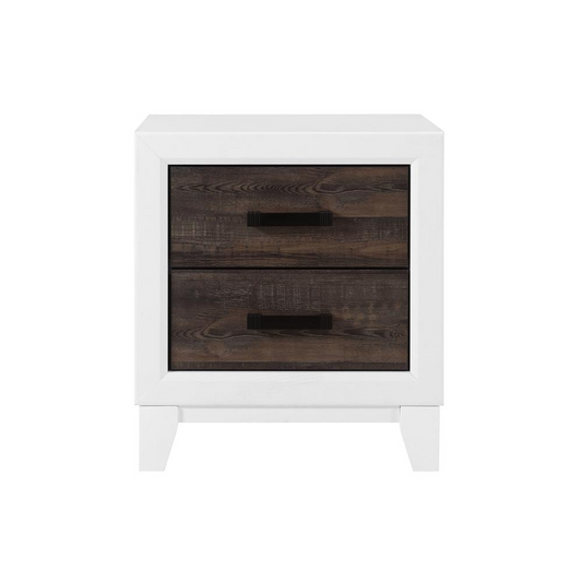 Farmhouse Lisbon Oak And White Nightstand - Urban Farmhouse Design