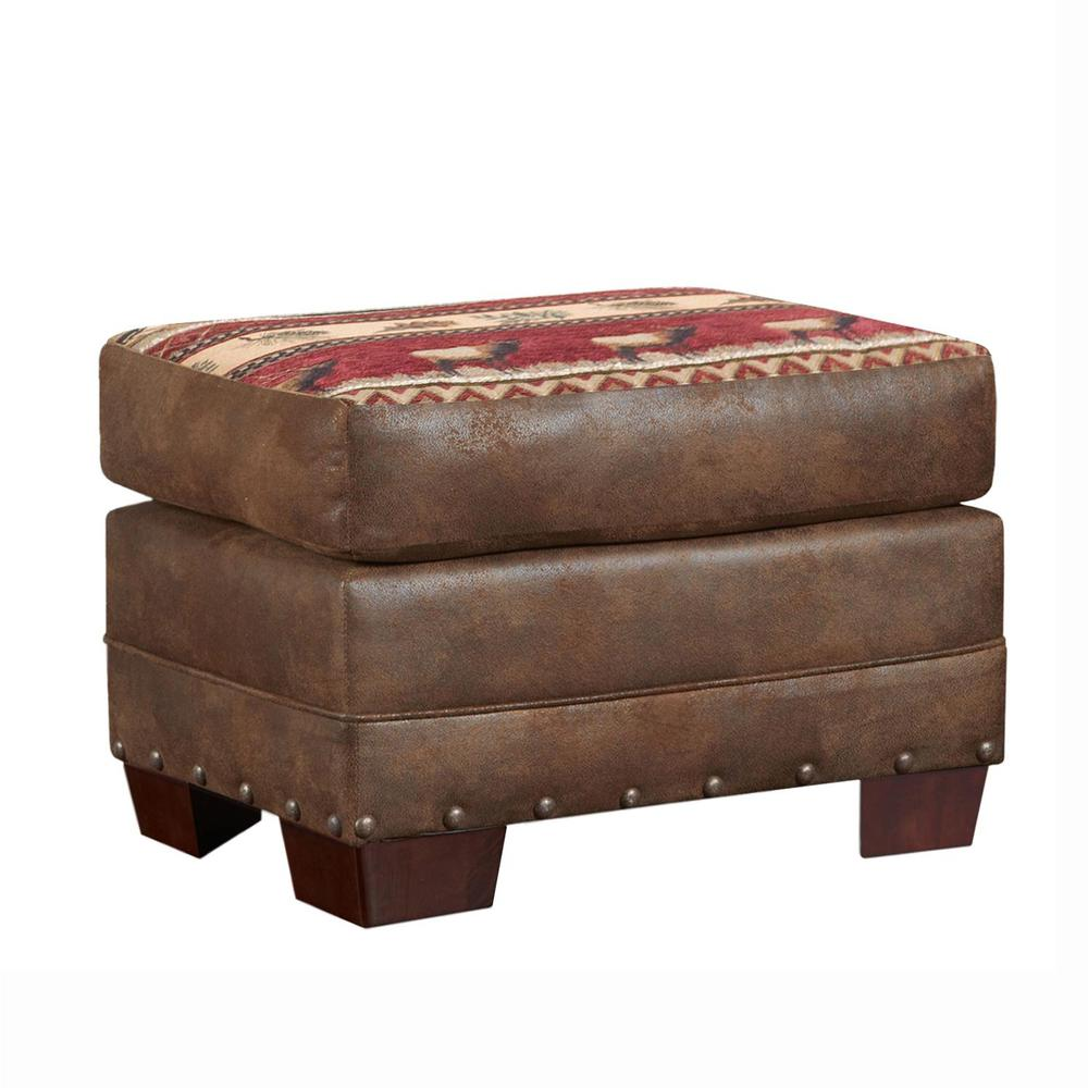 Sierra Lodge Arm Chair with Matching Ottoman - Rustic Comfort for Your Home