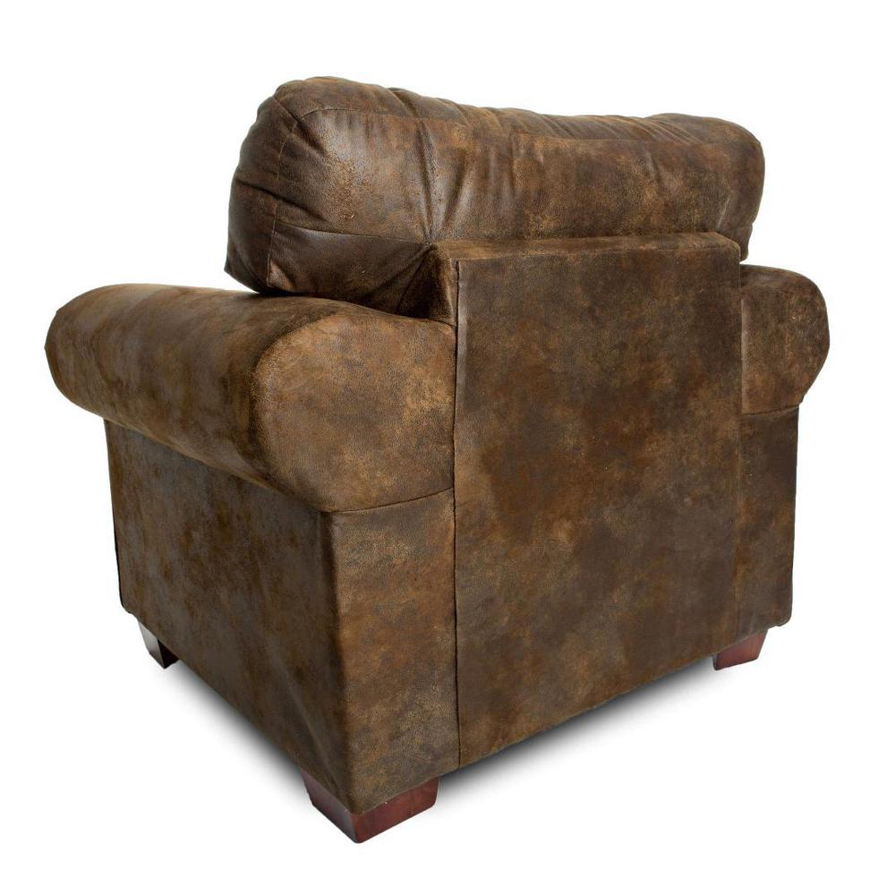 Sierra Lodge Arm Chair with Matching Ottoman - Rustic Comfort for Your Home