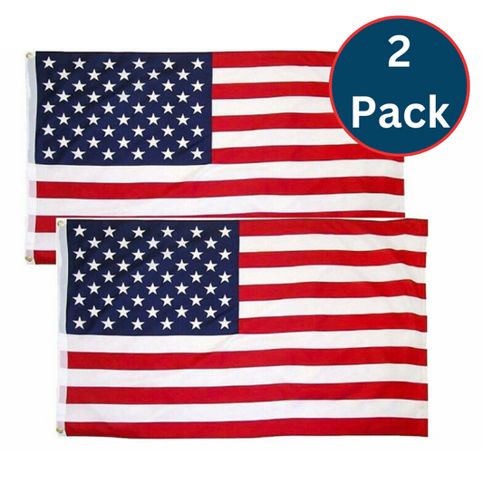 2pack 3x5FT Polyester US Flags USA America Flag