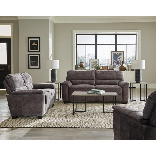 Hartsook 2-piece Pillow Top Arm Living Room Set Charcoal Grey