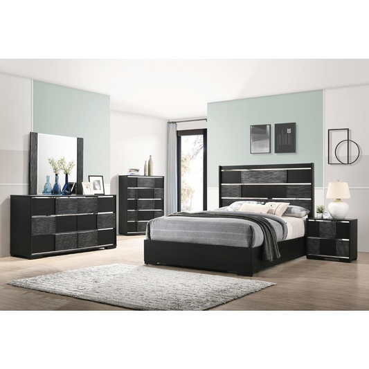 Blacktoft 4-piece Queen Panel Bedroom Set Black