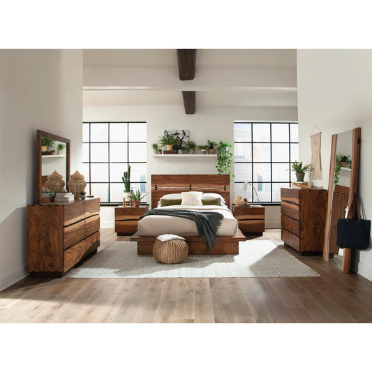 Winslow 4-piece Eastern King Bedroom Set Smokey Walnut