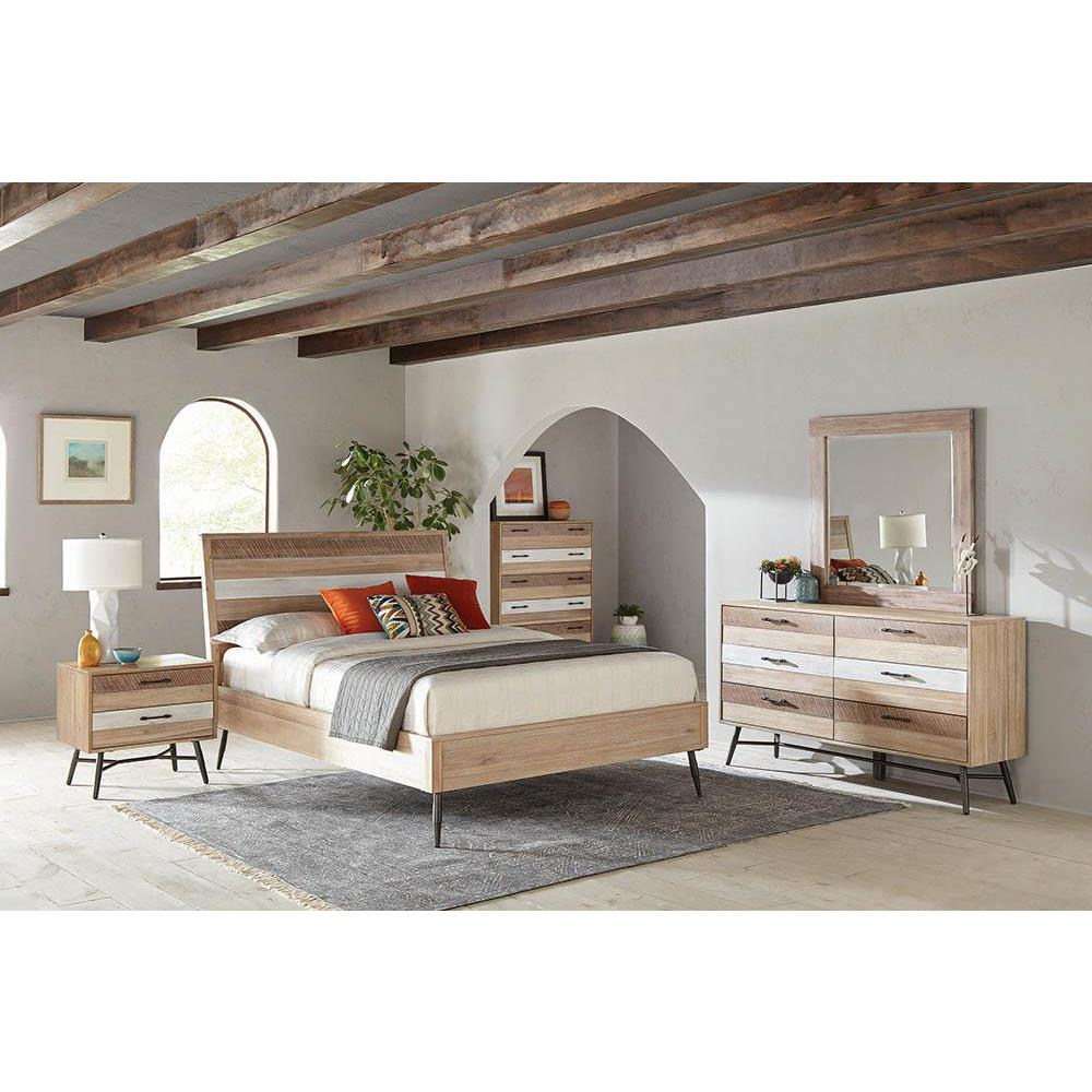 Marlow 4-piece Queen Bedroom Set Rough Sawn Multi