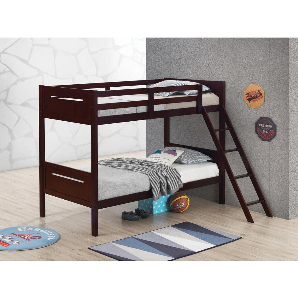 Littleton Twin Over Twin Bunk Bed Espresso