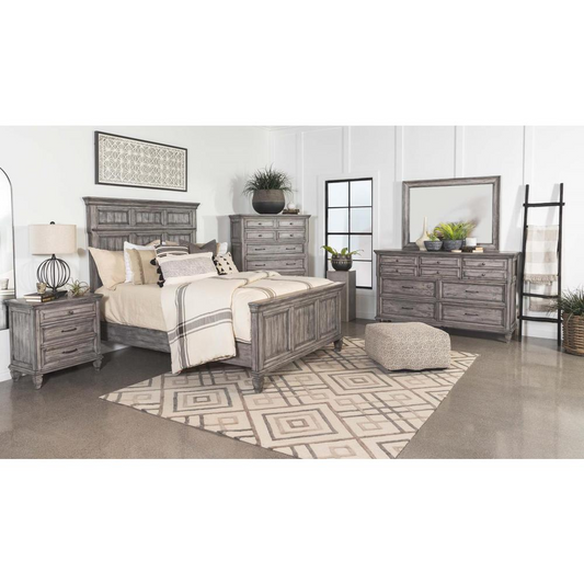 Avenue 4-piece California King Panel Bedroom Set Grey